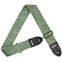 AMUMU Embossed Leaf Green Guitar Strap – Light Green Vegan Leather with Double-Layer Vegan Leather Ends VG01EB-LG-V